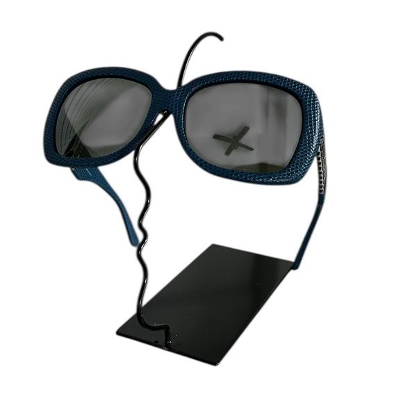 Tory Burch Stylish Blue Square Sunglasses w/ Orange Case main image 4